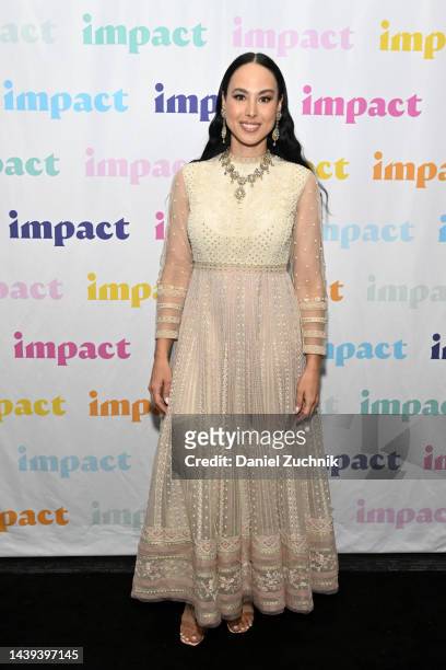 Meena Harris attends the South Asian Women Get Out the Vote Benefit Dinner - Hosted by Meena Harris and Padma Lakshmi on November 05, 2022 in...