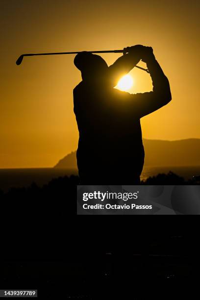 Ritchie of South Africa plays a shot on the driving range on Day Four of the Rolex Challenge Tour Grand Final supported by The R&A 2022 at Club de...