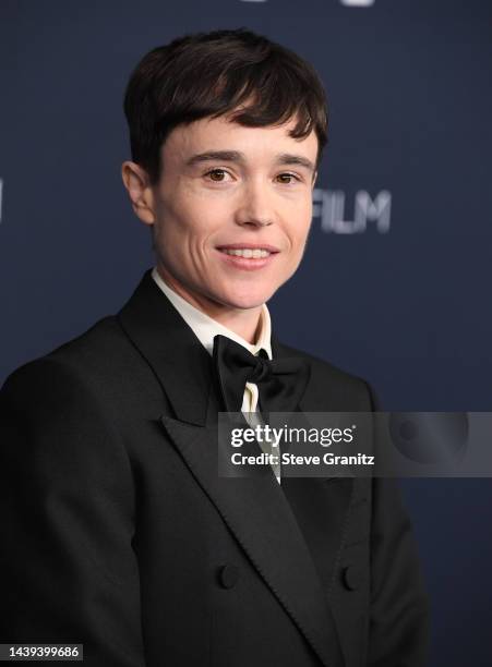 Elliot Page arrives at the 11th Annual LACMA Art + Film Gala at Los Angeles County Museum of Art on November 05, 2022 in Los Angeles, California.