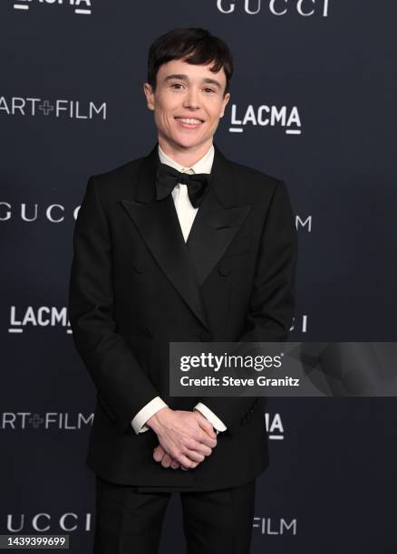 Elliot Pagearrives at the 11th Annual LACMA Art + Film Gala at Los Angeles County Museum of Art on November 05, 2022 in Los Angeles, California.