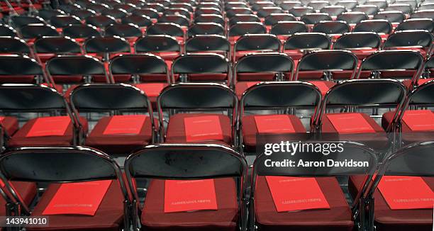 General view of atmosphere as Shaquille O'Neal receives his doctoral degree in education from Barry University at James L Knight Center on May 5,...