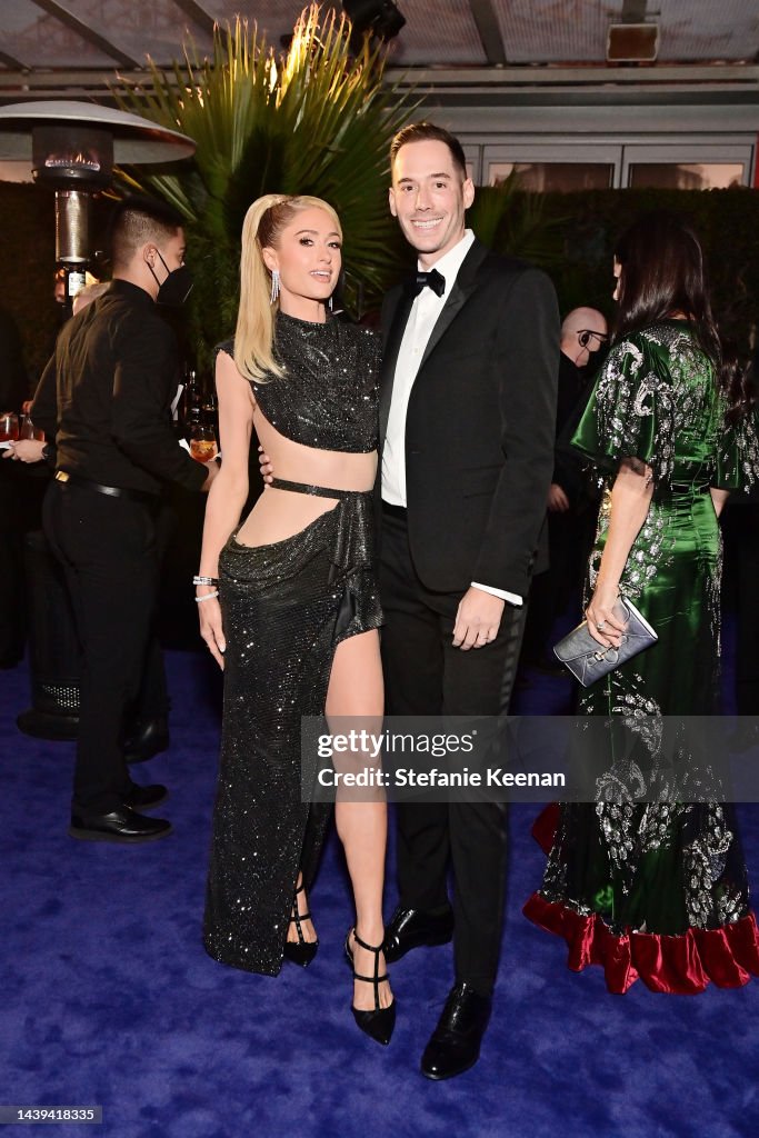 Paris Hilton and LACMA Trustee Carter Reum attend the 2022 LACMA