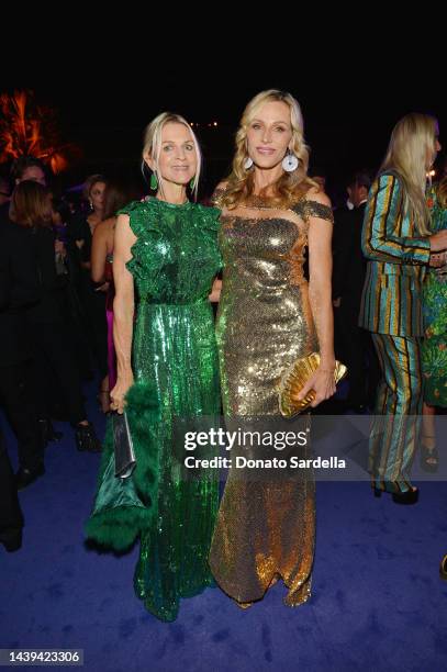 Crystal Lourd and Jamie Tisch attend the 2022 LACMA ART+FILM GALA Presented By Gucci at Los Angeles County Museum of Art on November 05, 2022 in Los...