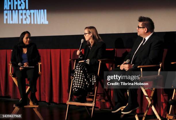 Sarah Polley and Luc Montpellier attend AFI Fest 2022: Special Screening of 'Women Talking' at TCL Chinese 6 Theatres on November 05, 2022 in...