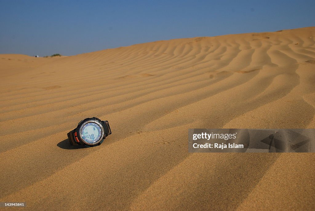 Tough watch on sand