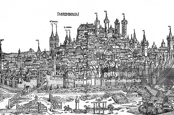 Nurnburg view in the 15th century