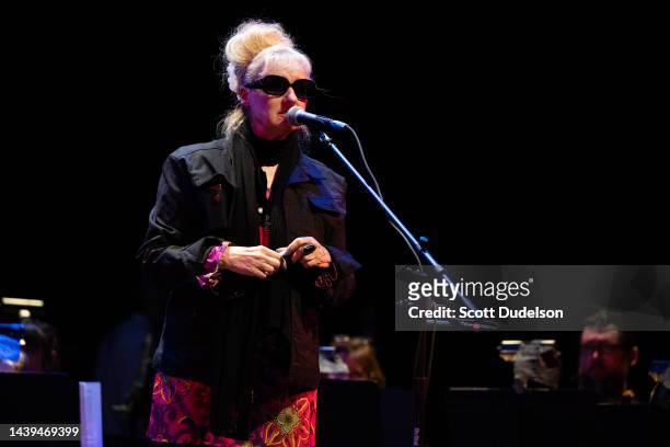 Musician Annette Zilinskas, founding member of The Bangles, performs onstage during the Wild Honey Tribute to Big Star benefiting Autism Healthcare...