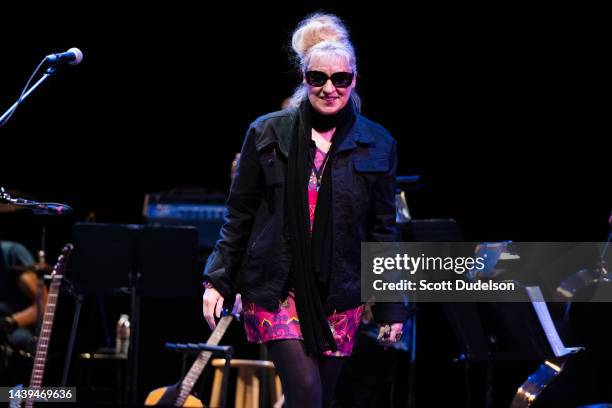 Musician Annette Zilinskas, founding member of The Bangles, performs onstage during the Wild Honey Tribute to Big Star benefiting Autism Healthcare...