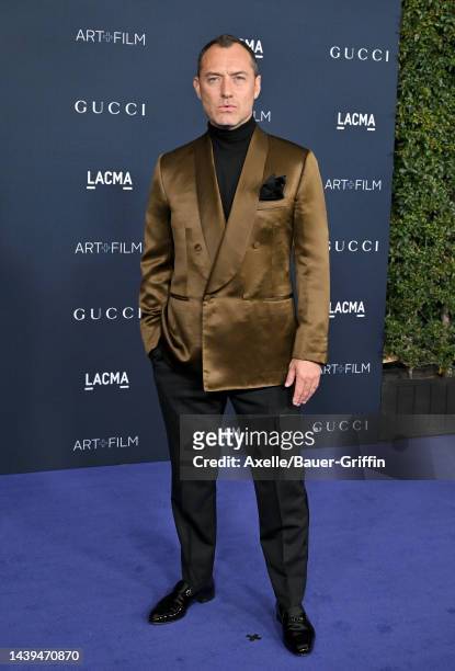 Jude Law attends the 11th Annual LACMA Art + Film Gala at Los Angeles County Museum of Art on November 05, 2022 in Los Angeles, California.