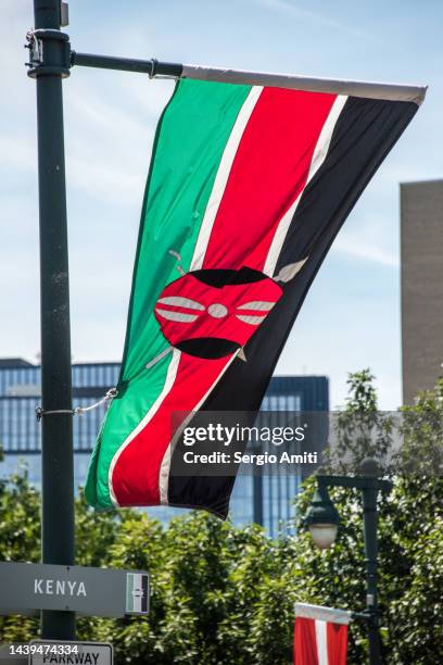 kenyan flag - kenya flag stock pictures, royalty-free photos & images