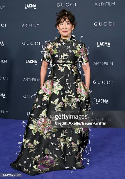 Sandra Oh attends the 11th Annual LACMA Art + Film Gala at Los Angeles County Museum of Art on November 05, 2022 in Los Angeles, California.