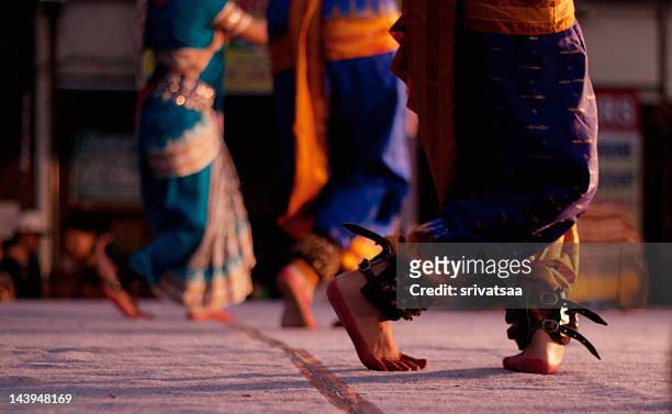 rythm of classical dance - bharatanatyam dancing stock-fotos und bilder