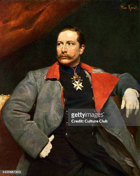 Wilhelm II . Painting by Max Koner The last German Emperor and King of Prussia. 27 January 1859 - 4 June 1941. From Prof. Dr. J von Pfluck-Harttung's...