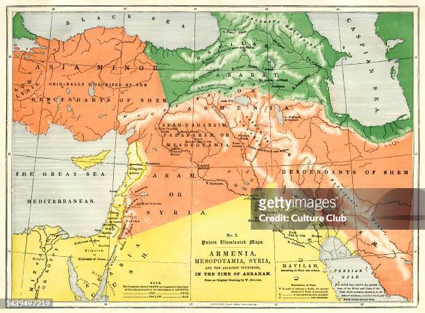 Map showing Armenia, Mesopotamia and Syria and adjacent countries in the time of Abraham. From original drawing by William Hughes The Pictorial...