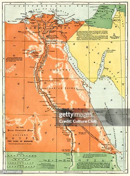 Tameri Egypt America Map showing ancient Egypt and the land of Mizraim. From original ...
