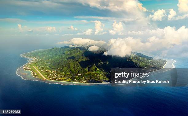 rarotonga island - südsee stock-fotos und bilder