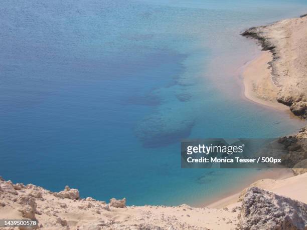 high angle view of beach,qesm sharm ash sheikh,south sinai governorate,egypt - tourism in south sinai stock pictures, royalty-free photos & images