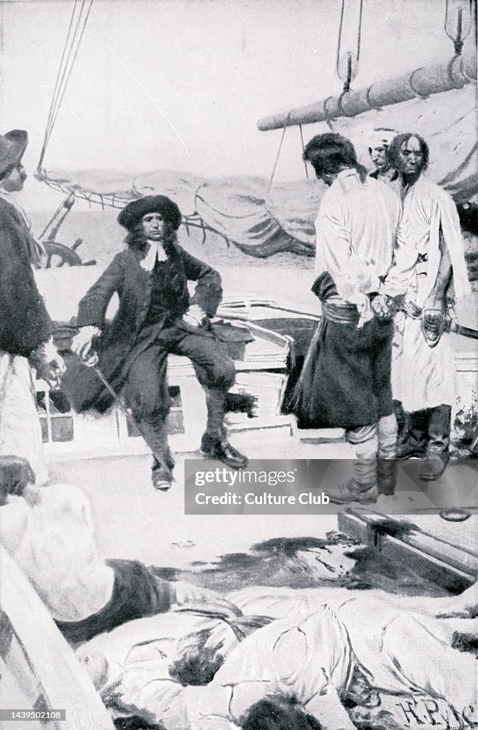 William Rhett Jr Colonel William Rhett aboard a pirate ship. British-born plantation ...