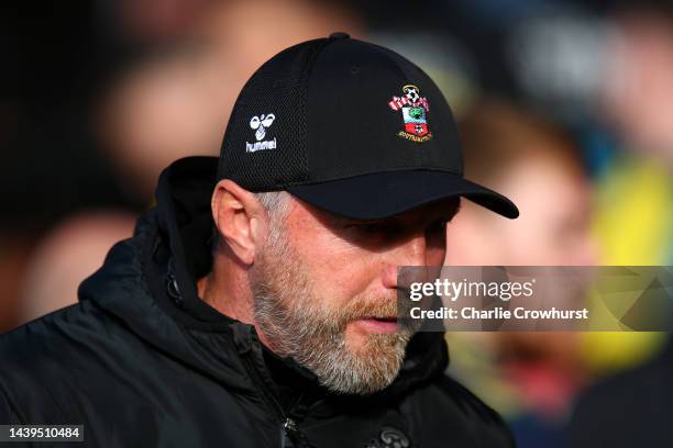 Ralph Hasenhuttl, Manager of Southampton looks on prior to the Premier League match between Southampton FC and Newcastle United at Friends Provident...