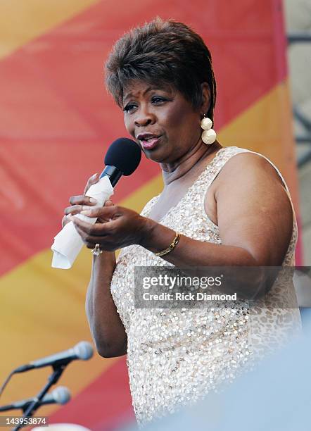 Irma Thomas performs during the 2012 New Orleans Jazz & Heritage Festival - Day 6 at the Fair Grounds Race Course on May 5, 2012 in New Orleans,...