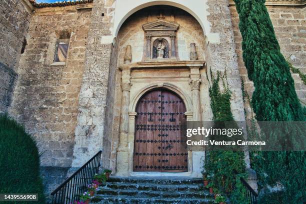 church of castril - province of granada, spain - poble espanyol stockfoto's en -beelden