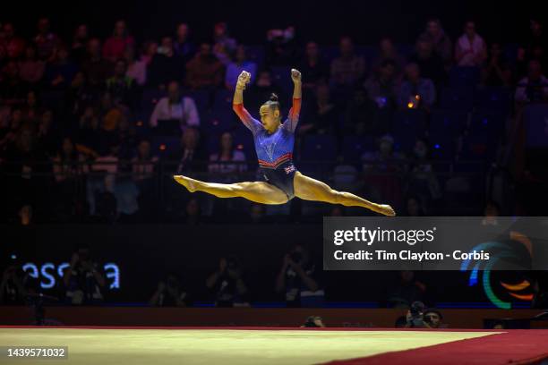 November 6: Jessica Gadirova of Britain performs her routine during her gold medal performance in the Women's Artistic Gymnastics Floor Final at the...