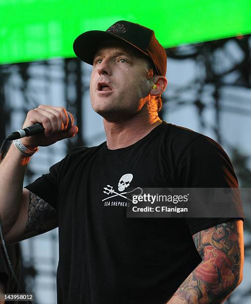 Zoltan Teglas of Pennywise performs during the 20th Annual KROQ Weenie Roast at Verizon Wireless Amphitheater on May 5, 2012 in Irvine, California.