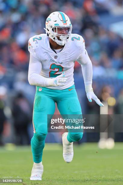 Bradley Chubb of the Miami Dolphins in action against the Chicago Bears during the second half at Soldier Field on November 06, 2022 in Chicago,...