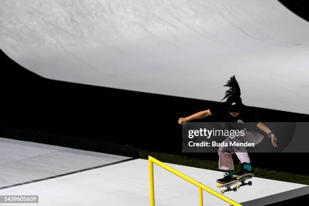 Funa Nakayama of Japan competes during the SLS Super Crown World Championship 2022 women's finals at Carioca Arena on November 06, 2022 in Rio de...