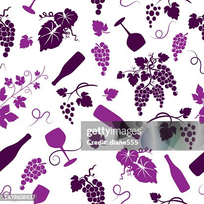 Seamless Wine Seamless Pattern Background Seamless Wine Seamless Pattern Background