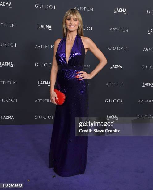 Heidi Klumarrives at the 11th Annual LACMA Art + Film Gala at Los Angeles County Museum of Art on November 05, 2022 in Los Angeles, California.