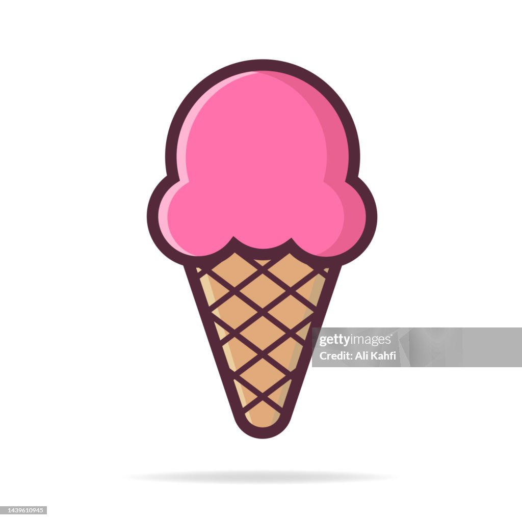 Ice cream cone design dessert icon