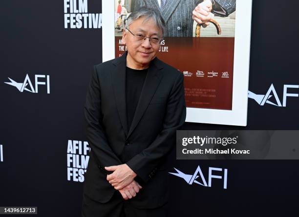Kazuo Ishiguro attends the AFI Fest 2022: Red Carpet Premiere Of ��“Living” at TCL Chinese Theatre on November 06, 2022 in Hollywood, California.