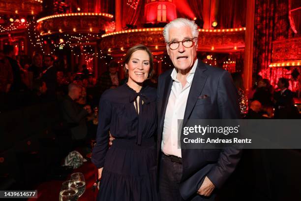 Sky Du Mont and partner Julia Schütze attend the "Moulin Rouge" Musical Premiere at Musical Dome Cologne on November 06, 2022 in Cologne, Germany.