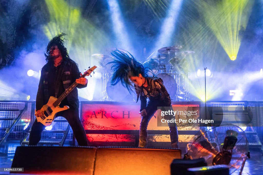 Behemoth Condert Sharlee D'Angelo and Alissa White-Gluz from Arch Enemy perform on ...