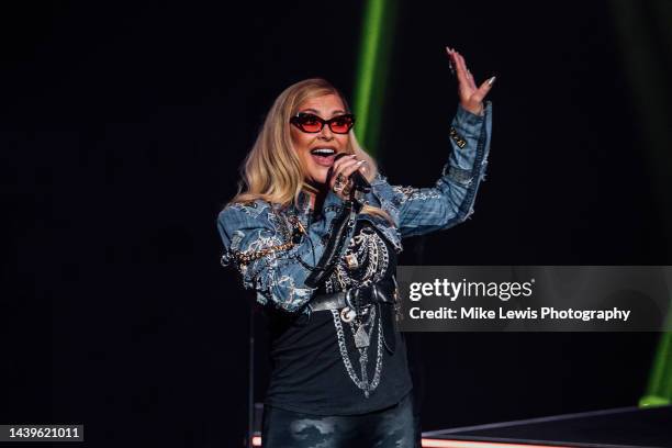 Anastacia performs at St David's Hall on November 06, 2022 in Cardiff, Wales.