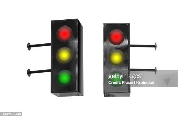 traffic lights. clipping path - semaphore fotografías e imágenes de stock