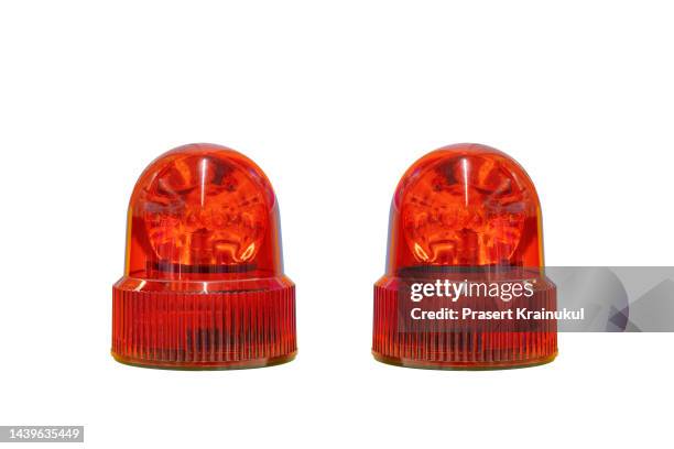 police or ambulance red flasher siren logo. clipping path - sirene stockfoto's en -beelden