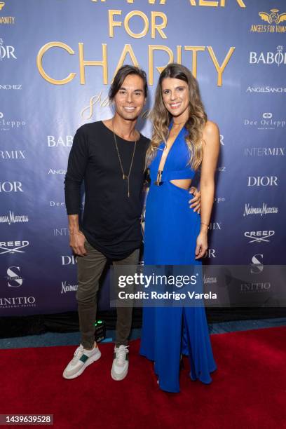 Julio Iglesias, Jr. And Charisse Verhaert attend the 2022 Angels For Humanity Catwalk For Charity at the Ritz-Carlton Key Biscayne, Miami on November...