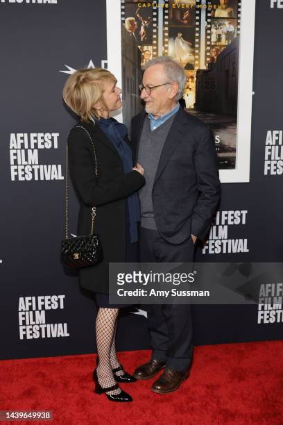 Kate Capshaw and Steven Spielberg attend "The Fabelmans" Closing Night Gala Premiere during 2022 AFI Fest at TCL Chinese Theatre on November 06, 2022...