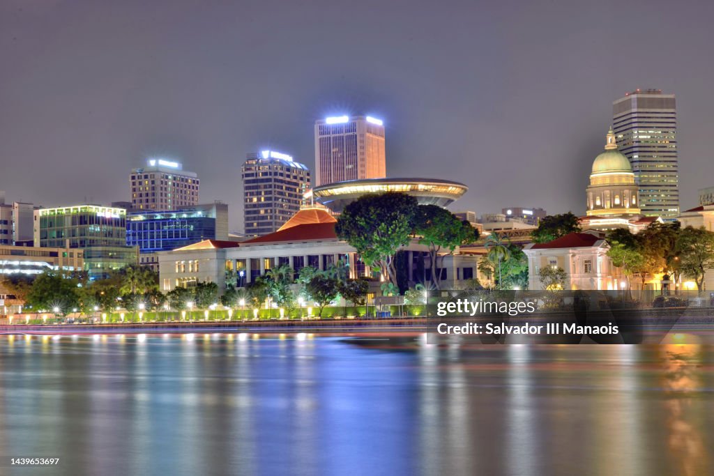 Singapore River overlooking the Parliament House and Supreme Court