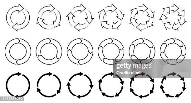 ilustraciones, imágenes clip art, dibujos animados e iconos de stock de flechas - flow chart 7 steps