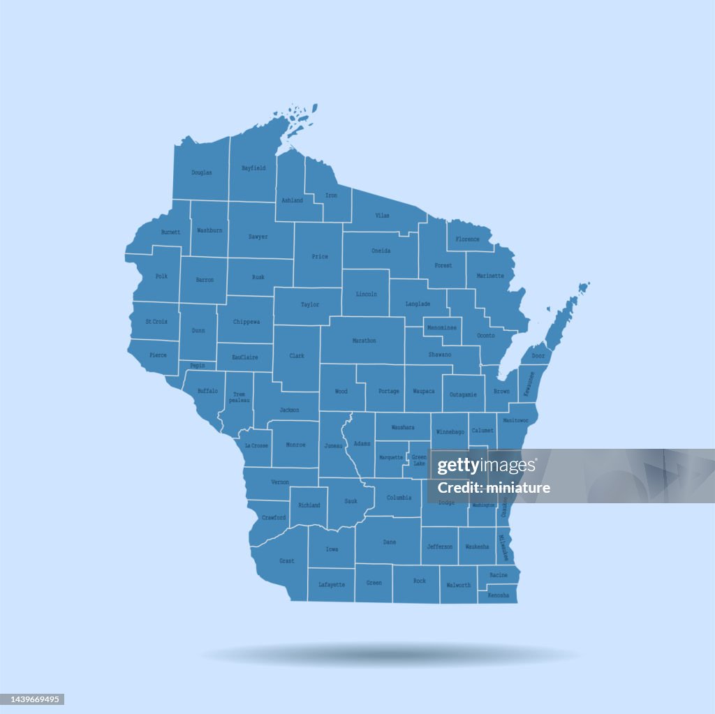 Wisconsin Map Wisconsin Map High-Res Vector Graphic - Getty Images
