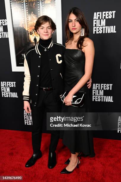 Oakes Fegley and Priya Francis attend AFI Fest 2022: Red Carpet Premiere Of "The Fabelmans" at TCL Chinese Theatre on November 06, 2022 in Hollywood,...