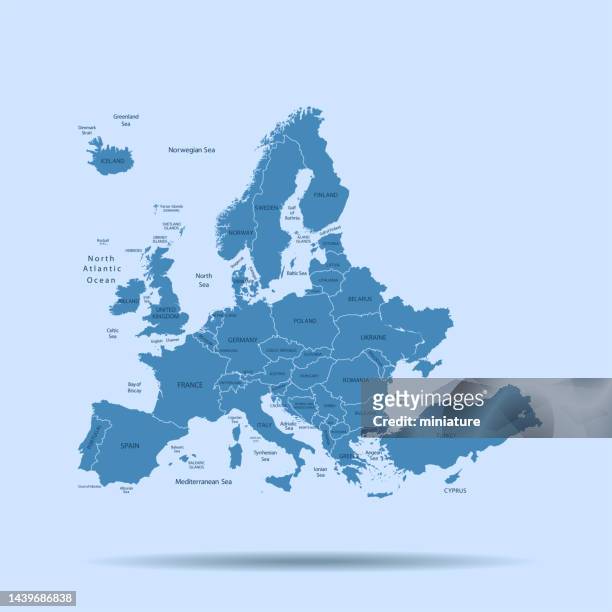 europe map - hungary vs belgium stock illustrations