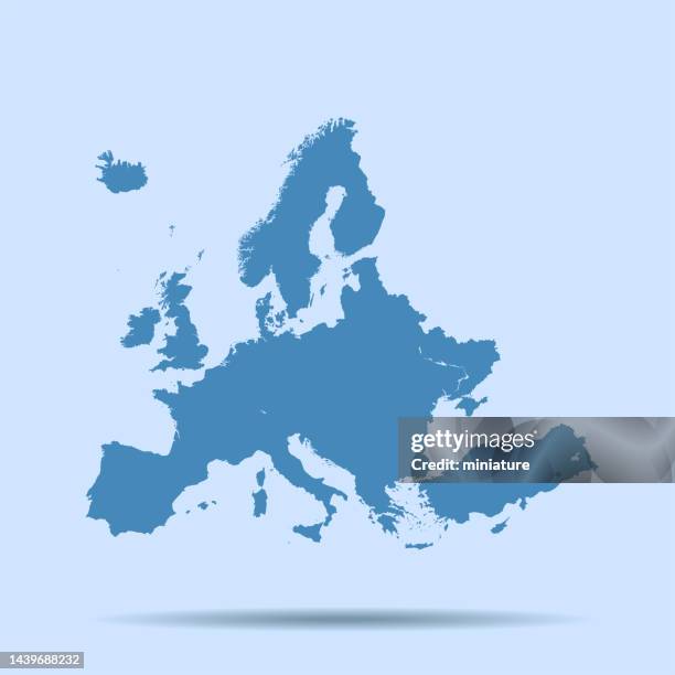 europe map - germany v republic of ireland stock illustrations