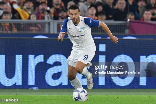 The Lazio player Pedro during the match Roma v Lazio at the Stadio Olimpico. Rome , November 06th, 2022