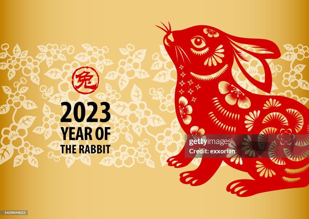 Chinese Little Rabbit Chinese New Year Rabbit High-Res Vector Graphic - Getty Images