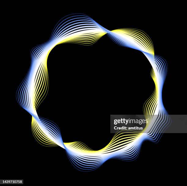 circular - sound wave vector circle stock illustrations