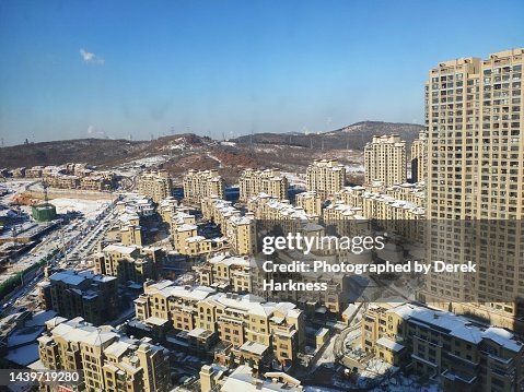 Anshan Gaoxin New Development Zone In Winter Snow High-Res Stock Photo ...